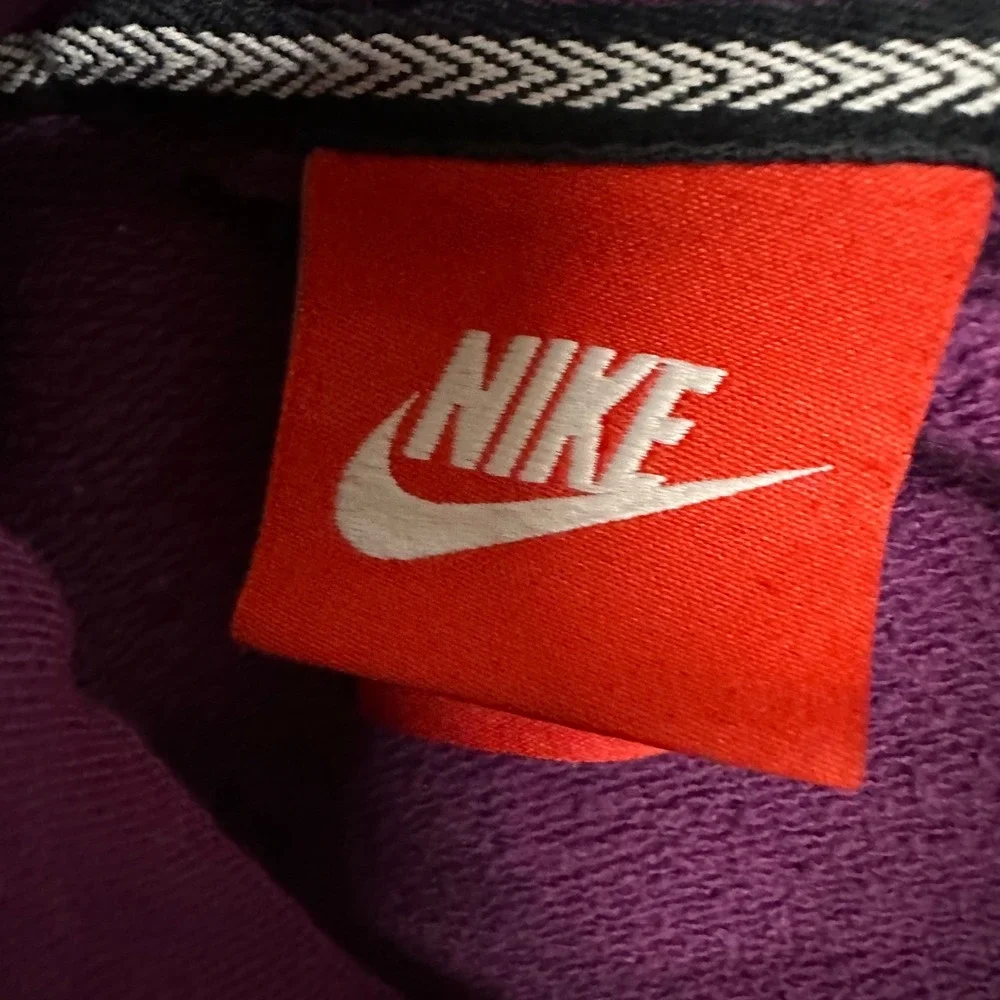 Nike Hoodie Womens Size Small Purple Funnel Neck Raglan Pullover Sweatshirt